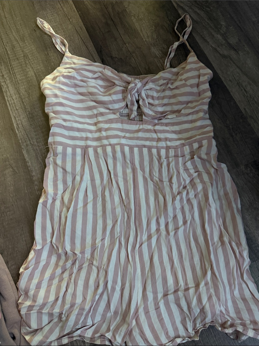 Forever 21 Pink and White Striped Sleeveless Romper